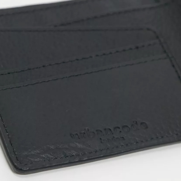 Urbancode London Pebbled Leather Wallet Black - Picture 3 of 13